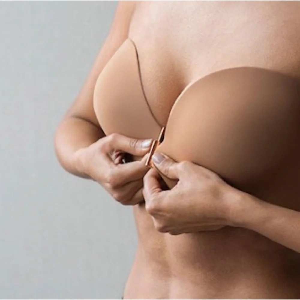 Evelyn & Bobbie Everyday Bustier Strapless Bra Nude Beige Size 6